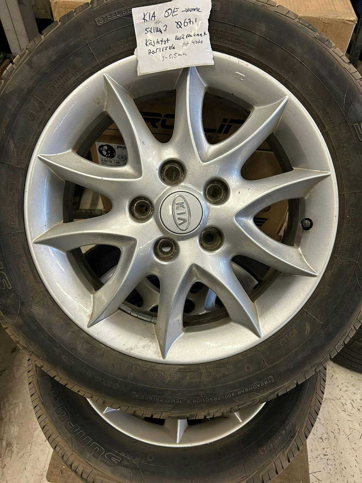 KIA-vanne ja kesärenkaat
