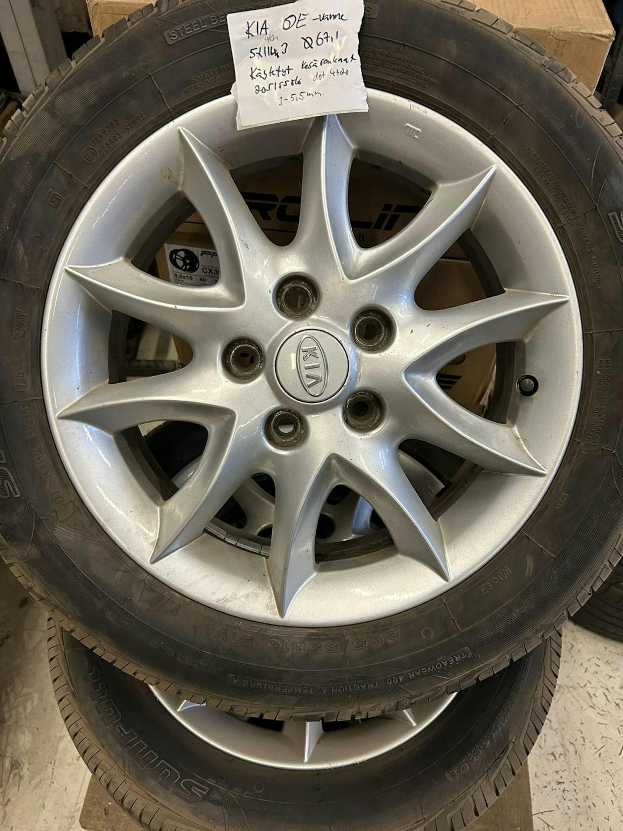 KIA-vanne ja kesärenkaat
